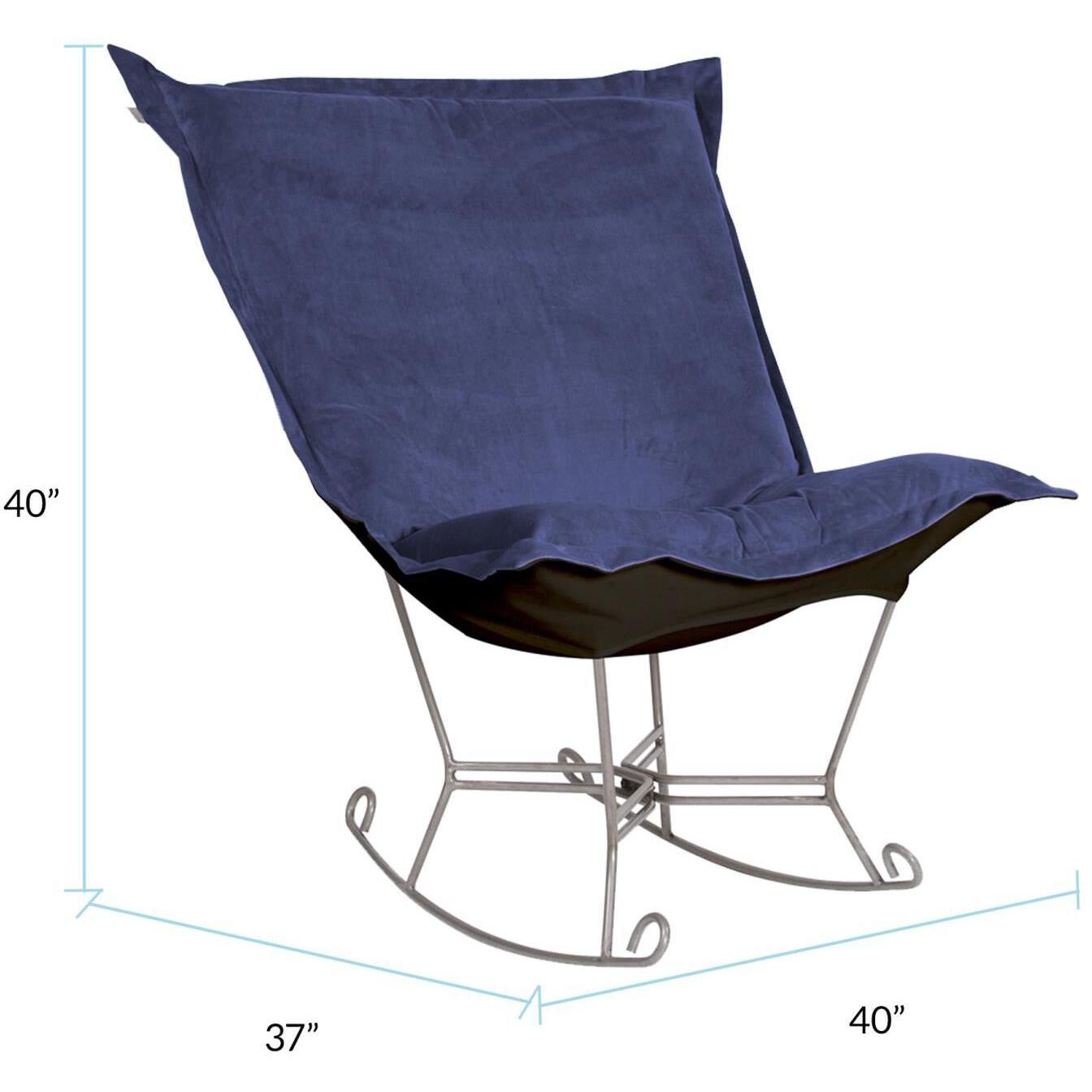Puff Titanium Frame with Bella Royal Scroll Rocker with Cover